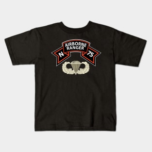 N Company Ranger Scroll with Airborne Badge Basic - Vietnam Kids T-Shirt